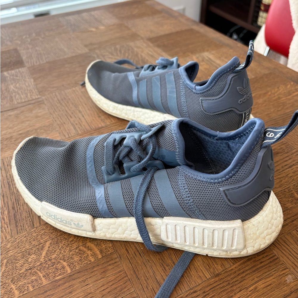 Adidas Charcoal Sneakers with Cream Soles